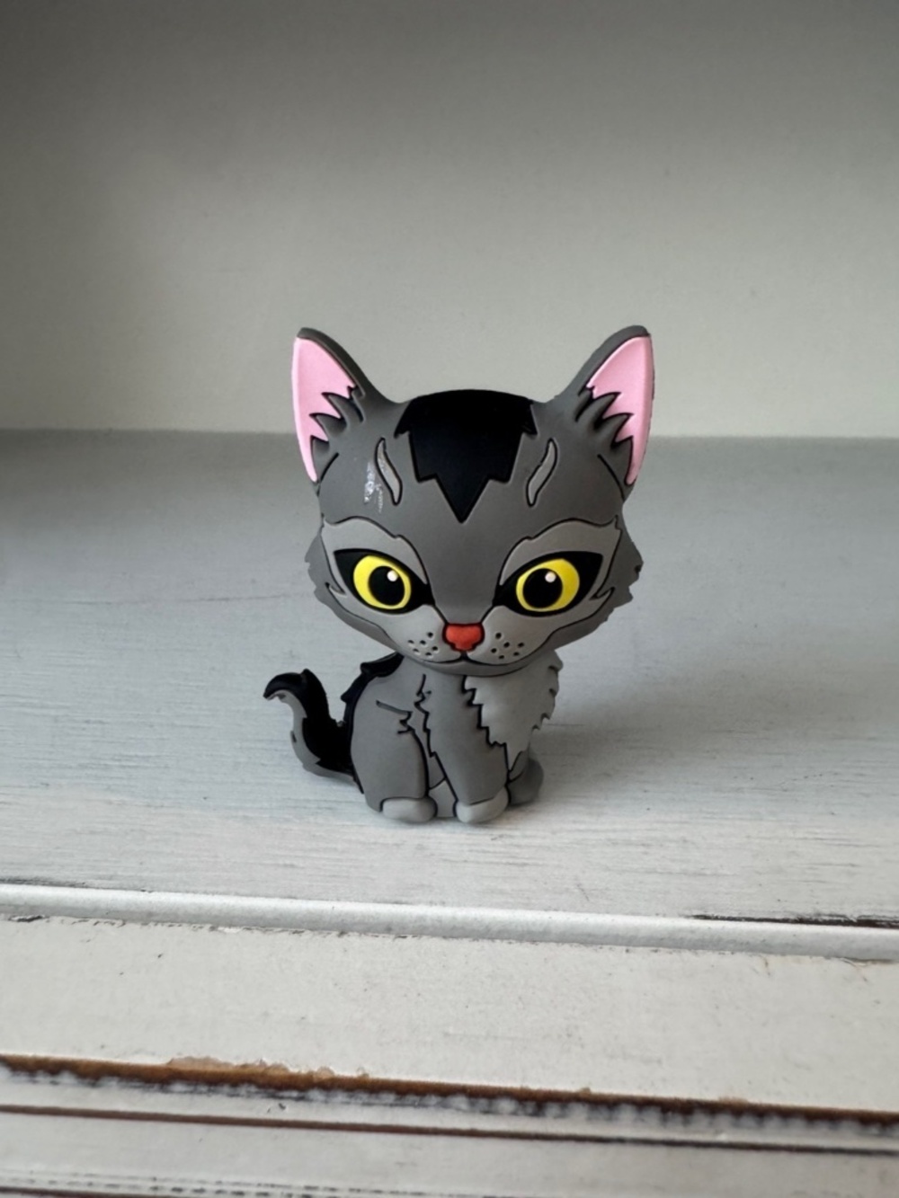 Warrior Cats Graystripe Series 2 PVC Mini Figure‎ Gray Black Yellow Eyes Toy C